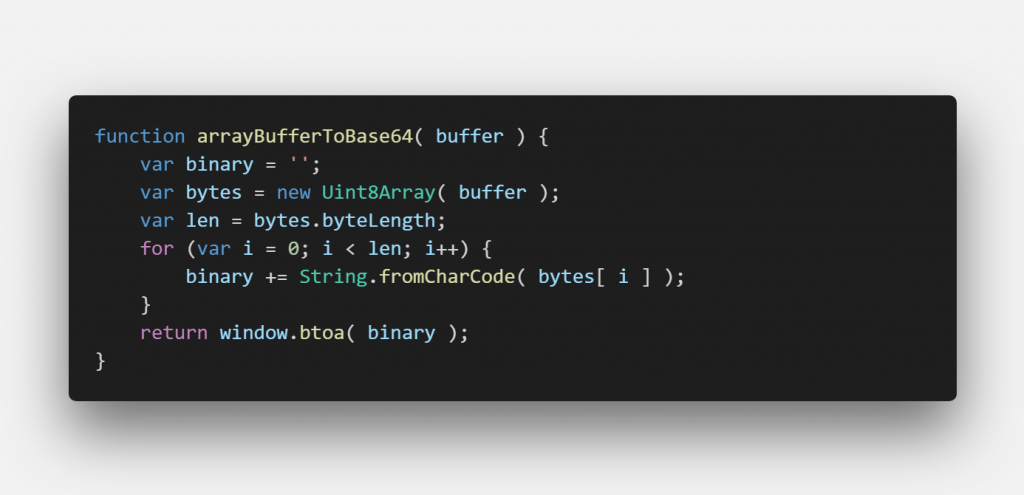 javascript - ArrayBuffer to base64 encoded string
